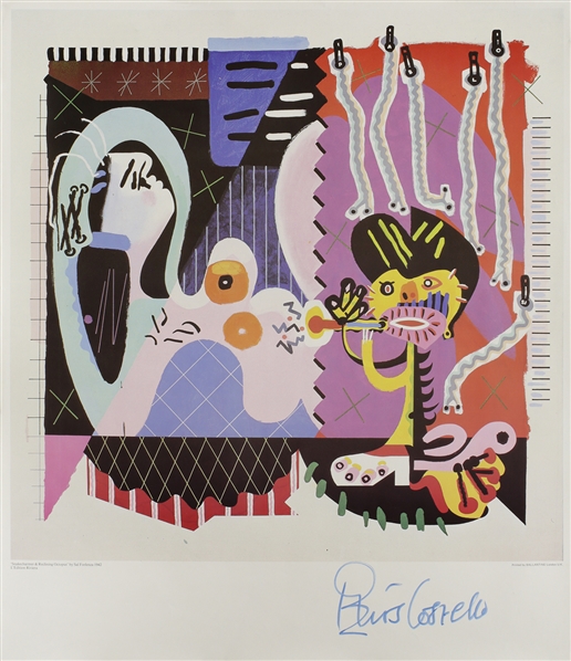 Elvis Costello “Imperial Bedroom” Signed Promotional Lithograph