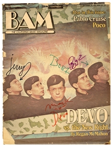 DEVO 1981 Autographed BAM Magazine