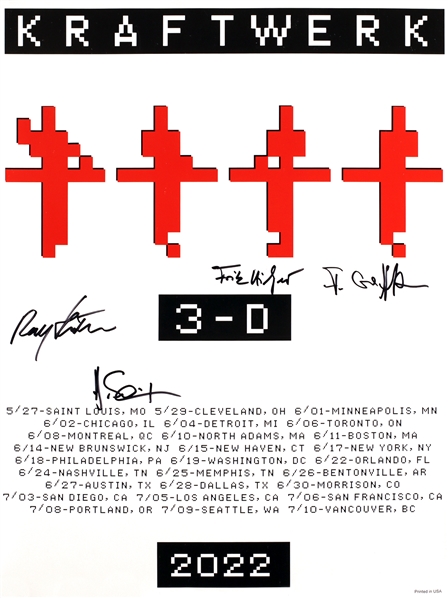 Kraftwerk Signed 2022 Poster