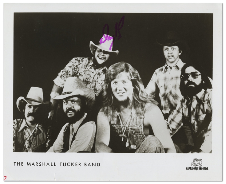 The Marshall Tucker Band 1970s Doug Gray Autographed Capricorn Press Photo