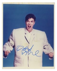 Talking Heads 1992 David Byrne Autographed Color Photo