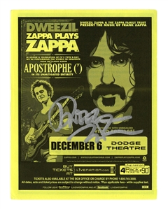 Dweezil Zappa 2006 Autographed Handbill for Zappa Plays Zappa In Phoenix