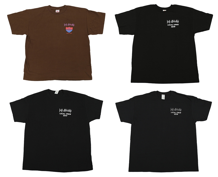 Def Leppard 2007 – 2019 Calgary Local Crew Shirts, Set Lists & Ephemera Lot