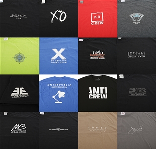 Classic / Contemporary Pop 2001-2023 Lot of 16 Local Crew Concert Shirts