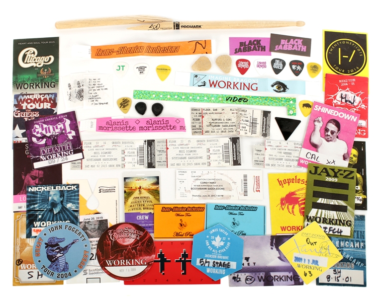 Rock / Pop 2001-2024 Passes, Picks, Tickets & Ephemera Lot