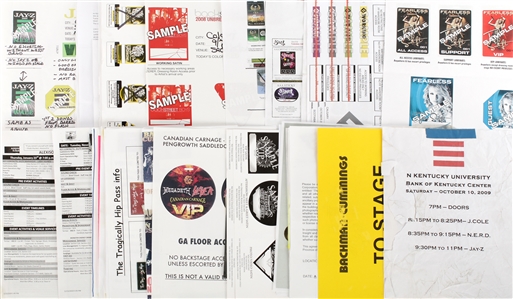 Rock / Pop 2000 – 2022 Lot of 170 Pass Arrays, Schedules, Backstage Signage & Show Paperwork