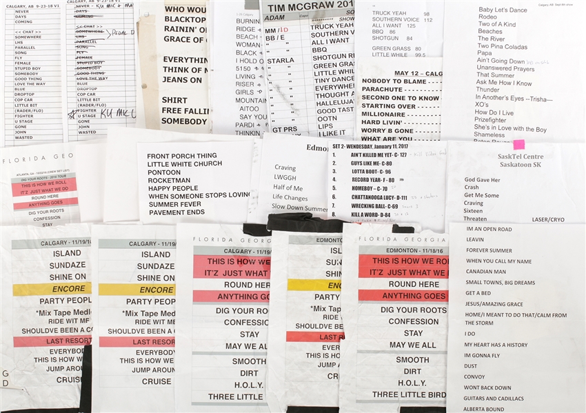Country Music 2003 – 2023 Lot of 39 Set Lists