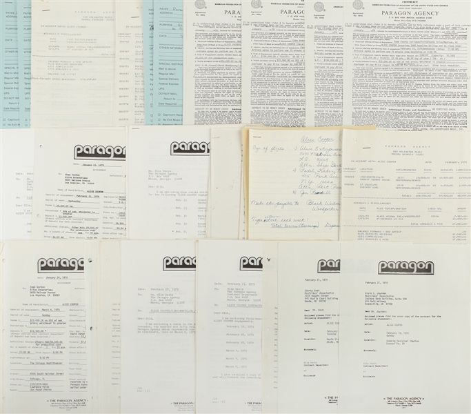 Alice Cooper 1978-1979 Touring Correspondance Lot