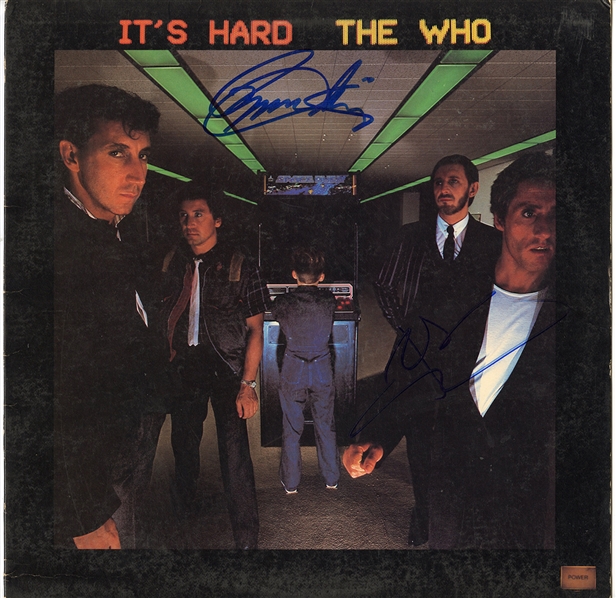 Pete Townshend & Roger Daltrey Signed "Its Hard" Album w COA