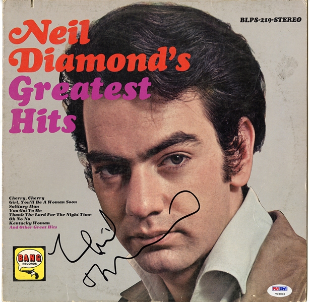 Neil Diamond Signed “Greatest Hits” Album w COA