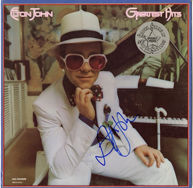 Elton John Signed “Greatest Hits” Album w COA