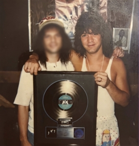 Van Halen 1981 Fair Warning RIAA Platinum Award Presented To Nick D'Andrea