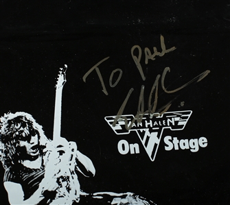 Van Halen 1978 Edward Van Halen Owned & Autographed Black Vinyl Sleeve w COA