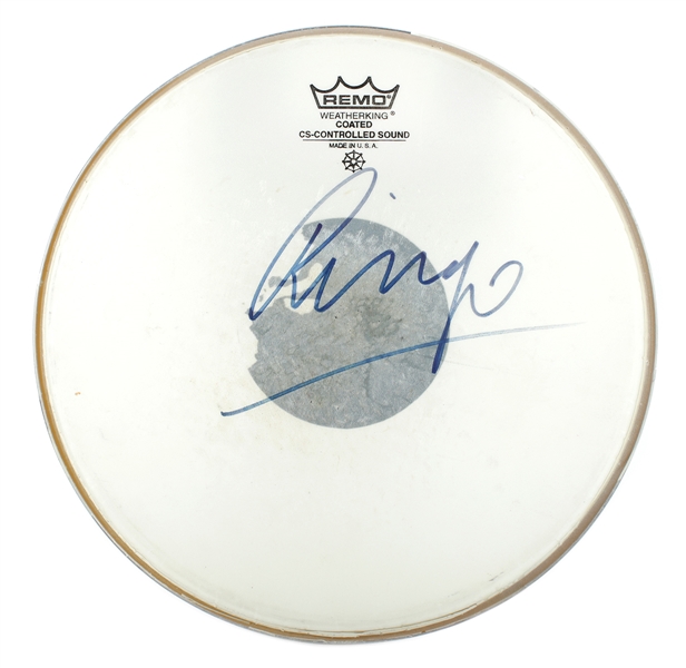 Ringo Starr Stage Used & Autographed 10-Inch Drumhead