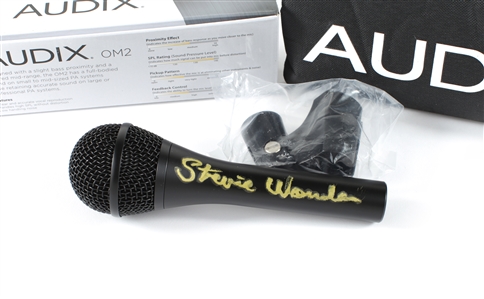 Stevie Wonder 2000s Autographed Audix OM2 Vocal Microphone