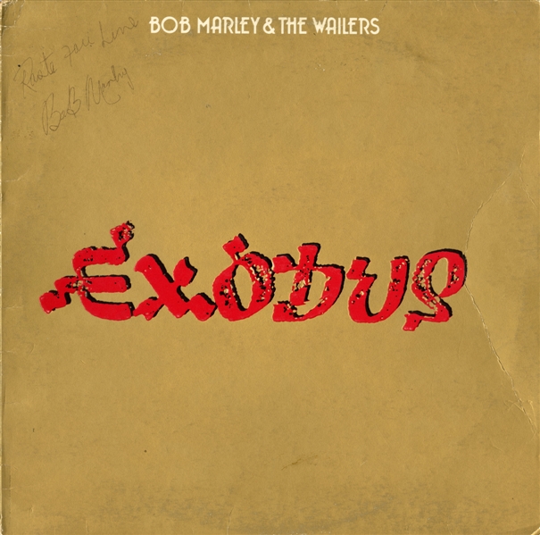 Bob Marley & The Wailers 1977 Exodus U.K. Pressing LP Autographed & Inscribed by Bob Marley w COA