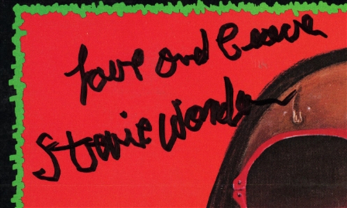 Stevie Wonder 1980 Hotter Than July Autographed & Dedicated LP