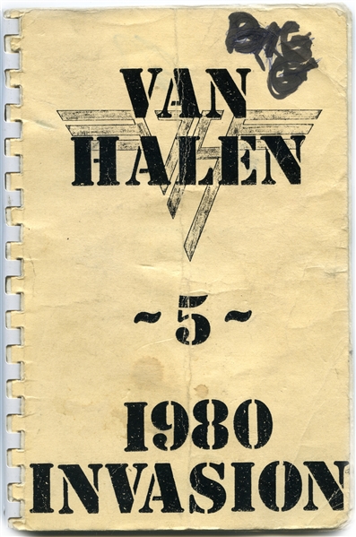 Van Halen 1980 World Invasion Part 5 Tour Itinerary Issued To Gregg Emerson