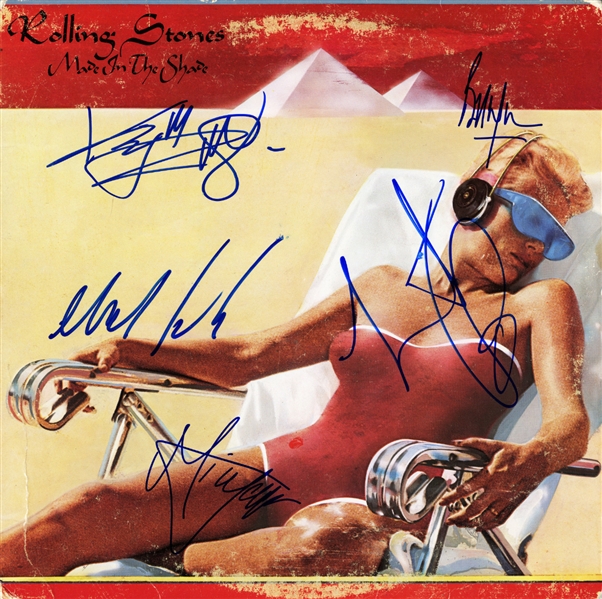 The Rolling Stones 1975 Band Autographed Made In The Shade Album w COA