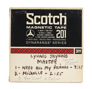 Lynyrd Skynyrd 1969 Lot of 2 Shade Tree Records 1/4-Inch Master Reels of Need All My Friends & Michelle