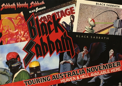 Black Sabbath 1980 Heaven & Hell Australian Tour Promo Poster