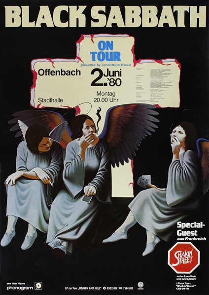 Black Sabbath 1980 Offenbach Germany Concert Poster