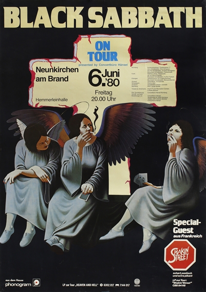 Black Sabbath 1980 Neunkirchen Germany Concert Poster