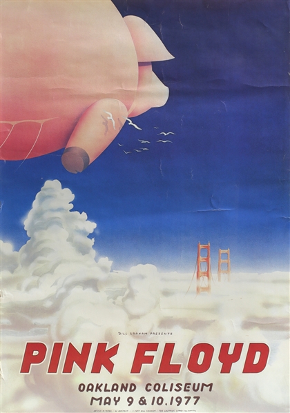 Pink Floyd 1977 Original Oakland California Animals Tour Concert Poster