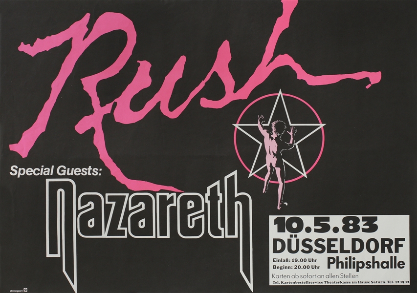 Rush 1983 Signals Dusseldorf Germany Concert Poster