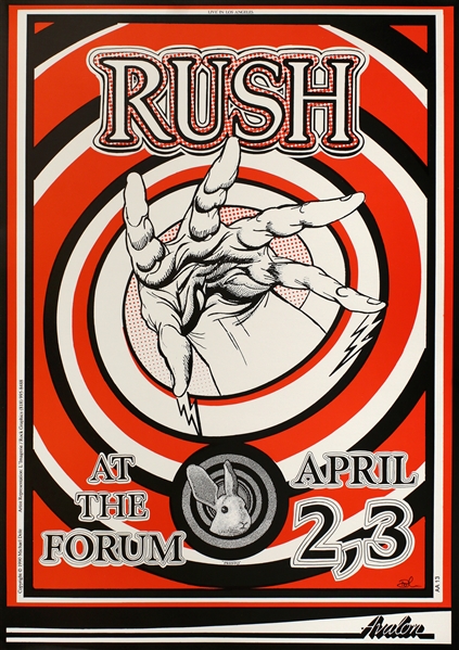 Rush 1990 Presto Los Angeles Concert Poster