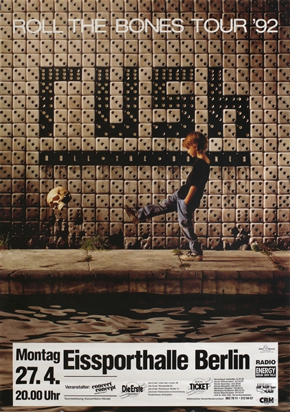 Rush 1992 Roll The Bones Berlin Concert Poster