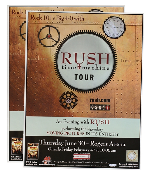 Rush 2011 Time Machine Tour Vancouver Lot of Two Concert Posters