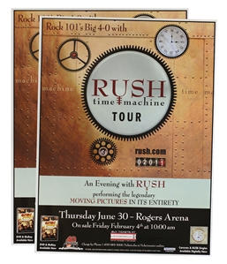 Rush 2011 Time Machine Tour Vancouver Lot of Two Concert Posters