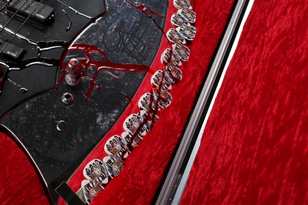 KISS 2019 Gene Simmons Bossier City, Louisiana Stage Played & Signed 'Bloody' Axe Bass w COA
