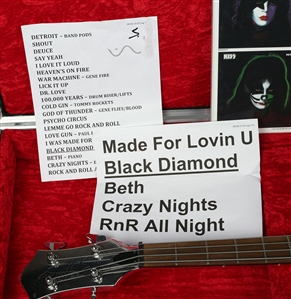 KISS 2019 Gene Simmons Bossier City, Louisiana Stage Played & Signed 'Bloody' Axe Bass w COA