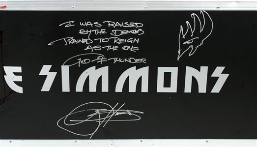 KISS 2019 Gene Simmons Bossier City, Louisiana Stage Played & Signed 'Bloody' Axe Bass w COA
