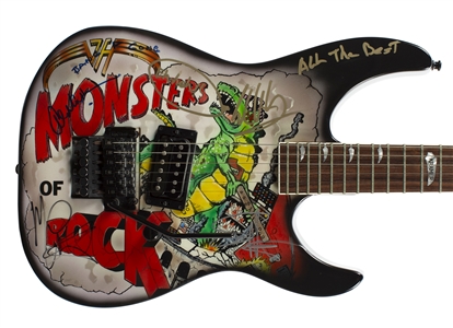 Van Halen 1988 Monsters Of Rock Autographed Extremely Rare Beretta Kramer Guitar w COA