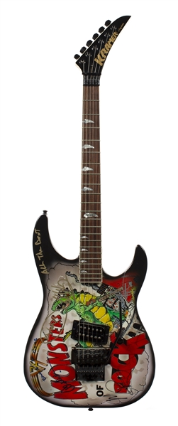 Van Halen 1988 Monsters Of Rock Autographed Extremely Rare Beretta Kramer Guitar w COA