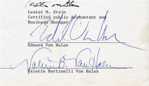 Van Halen 1983 Lease Agreement Document With Corrections Signed By Edward & Valerie w COA
