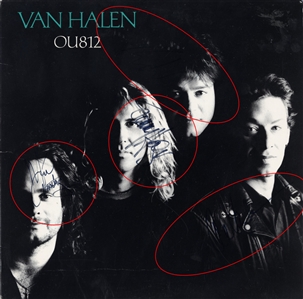 Van Halen 1988 Band Autographed OU812 Album