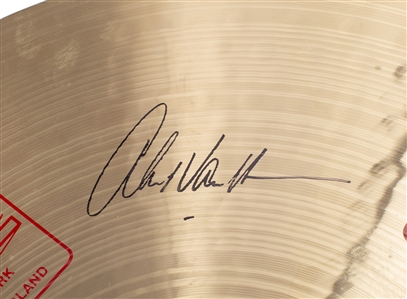 Van Halen Original Band Autographed Stage Used Paiste 2002 Series 17 Inch Crash Cymbal w COA