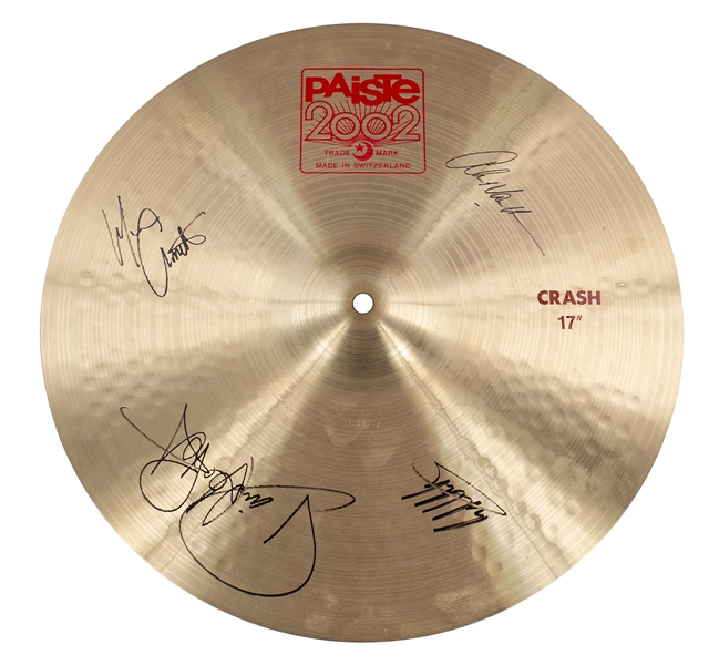 Van Halen Original Band Autographed Stage Used Paiste 2002 Series 17 Inch Crash Cymbal w COA