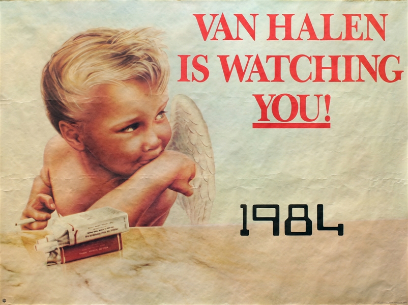 Van Halen 1983 - 1984 Large Rare "Van Halen Is Watching You!" Promotional Poster