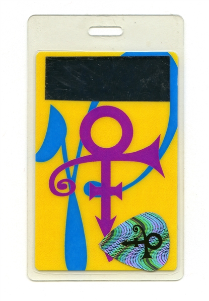 Prince 1993 New Power Generation Act 1 and Act 2 Tour Guitar Tech Backstage Pass w/COA