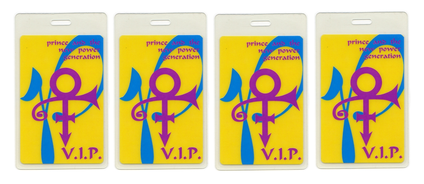Prince 1993 Bulk Lot of 4 New Power Generation Act 1 and Act 2 Tour VIP Backstage Passes w/COA