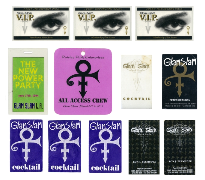 Prince 1993-1994 Glam Slam Lot w/COA