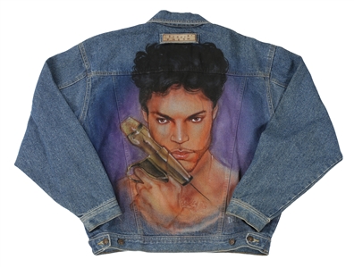 Prince 1994 Monoco World Music Awards Prince Rainier Gifted One-Off Custom Airbrushed Denim Jacket w/COA