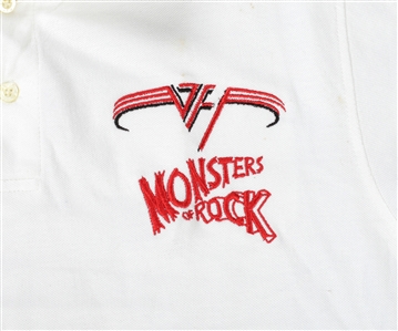 Van Halen 1988 Monsters of Rock Tour Polo Crew Shirt White w/COA