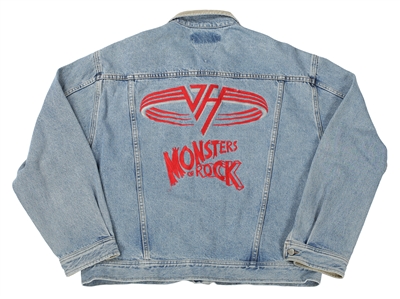Van Halen 1988 Monsters of Rock Zeke Clark Personal Denim Crew Jacket w/COA