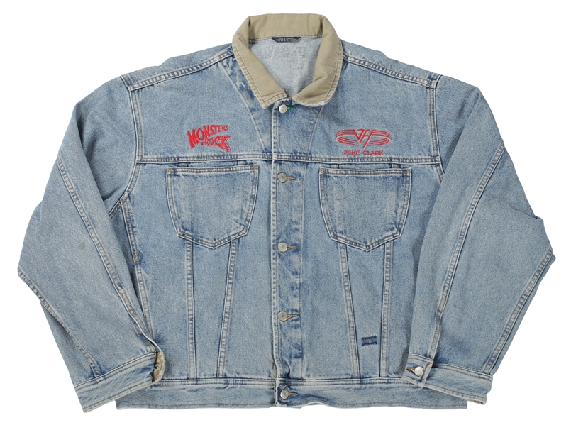 Van Halen 1988 Monsters of Rock Zeke Clark Personal Denim Crew Jacket w/COA